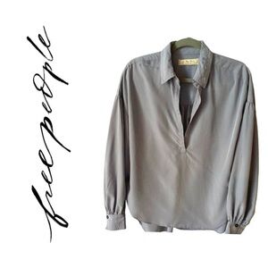 We The Free Women's Long Sleeve Blue Grey Blouse Size Small